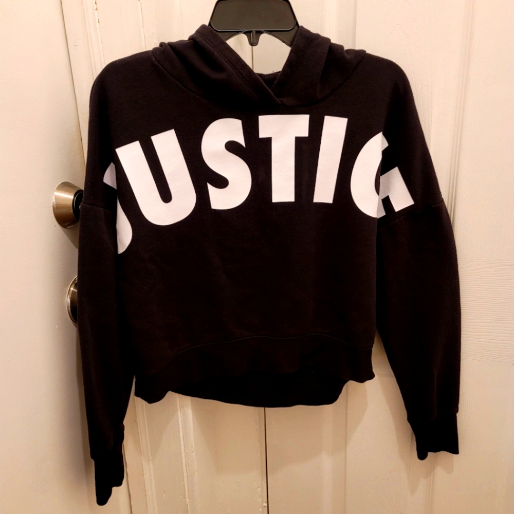 Black hooded blouse for girls size 14-16